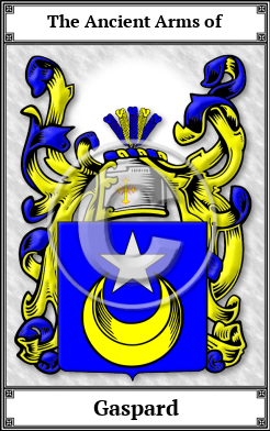 Gaspard Family Crest Download (JPG)  Book Plated - 150 DPI