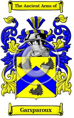 Garsparoux Family Crest/Coat of Arms