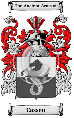 Cassen Family Crest/Coat of Arms
