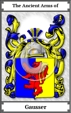 Gausser Family Crest Download (JPG)  Book Plated - 150 DPI