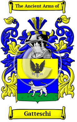 Gatteschi Family Crest/Coat of Arms