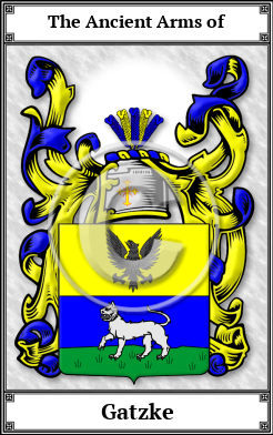 Gatzke Family Crest Download (JPG)  Book Plated - 150 DPI