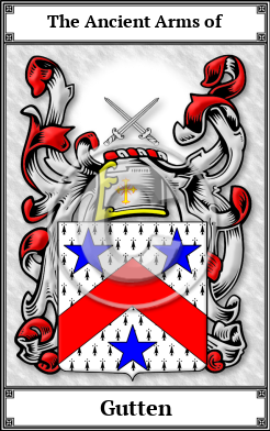Gutten Family Crest Download (JPG) Book Plated - 600 DPI