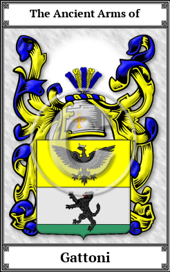 Gattoni Family Crest Download (JPG)  Book Plated - 150 DPI