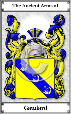 Gaudard Family Crest Download (JPG)  Book Plated - 150 DPI