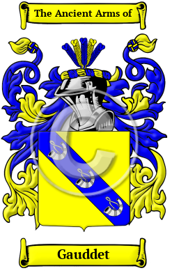 Gauddet Family Crest/Coat of Arms