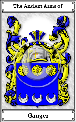 Gauger Family Crest Download (JPG) Book Plated - 600 DPI