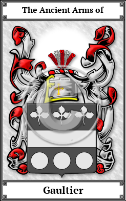 Gaultier Family Crest Download (JPG)  Book Plated - 150 DPI