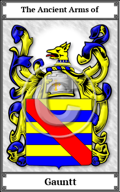 Gauntt Family Crest Download (JPG)  Book Plated - 150 DPI