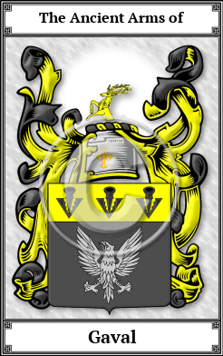 Gaval Family Crest Download (JPG)  Book Plated - 150 DPI