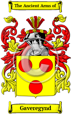 Gaveregynd Family Crest/Coat of Arms