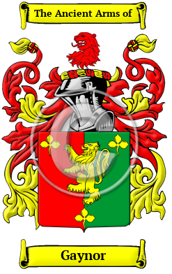 Gaynor Family Crest/Coat of Arms