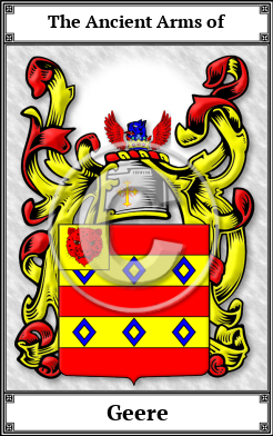 Geere Family Crest Download (JPG)  Book Plated - 150 DPI