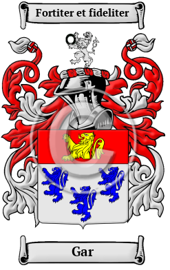 Gar Family Crest/Coat of Arms