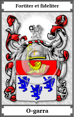 O-garra Family Crest Download (JPG)  Book Plated - 150 DPI