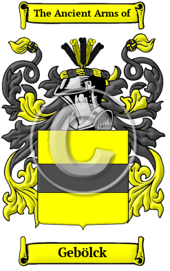 Gebölck Family Crest/Coat of Arms