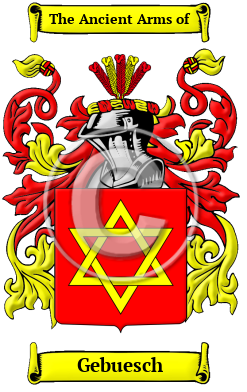 Gebuesch Family Crest/Coat of Arms