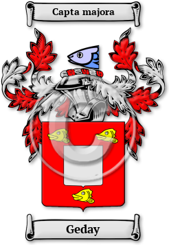 Geday Family Crest Download (jpg) Legacy Series - 150 DPI