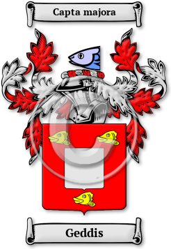 Geddis Family Crest Download (jpg) Legacy Series - 150 DPI
