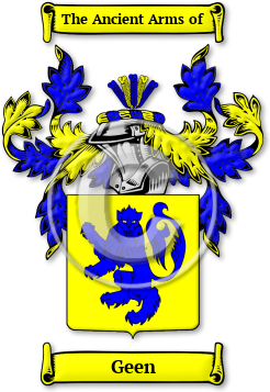 Geen Family Crest Download (jpg) Legacy Series - 150 DPI