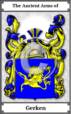 Gerken Family Crest Download (JPG) Book Plated - 600 DPI