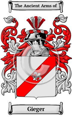Gieger Family Crest/Coat of Arms