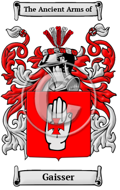 Gaisser Family Crest/Coat of Arms