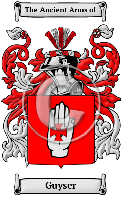 Guyser Family Crest/Coat of Arms