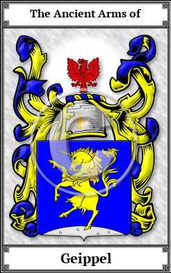 Geippel Family Crest Download (JPG)  Book Plated - 150 DPI