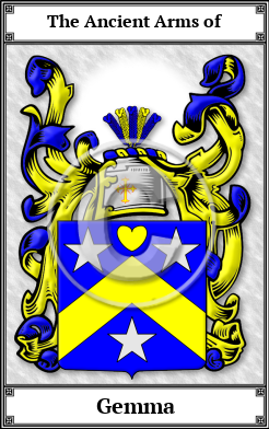 Gemma Family Crest Download (JPG)  Book Plated - 150 DPI