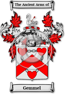 Gemmel Family Crest Download (jpg) Legacy Series - 150 DPI
