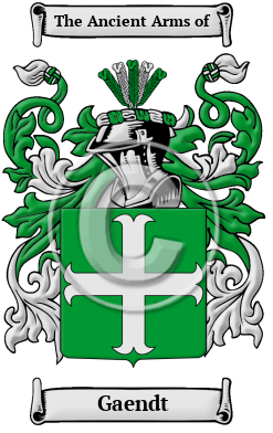 Gaendt Family Crest/Coat of Arms