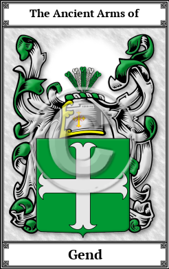 Gend Family Crest Download (JPG)  Book Plated - 150 DPI