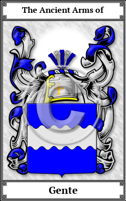 Gente Family Crest Download (JPG) Book Plated - 600 DPI