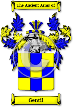 Gentil Family Crest Download (jpg) Legacy Series - 150 DPI