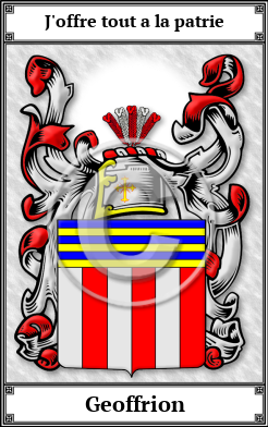 Geoffrion Family Crest Download (JPG)  Book Plated - 150 DPI