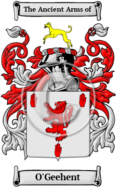 O'Geehent Family Crest/Coat of Arms
