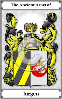 Jurgen Family Crest Download (JPG)  Book Plated - 150 DPI