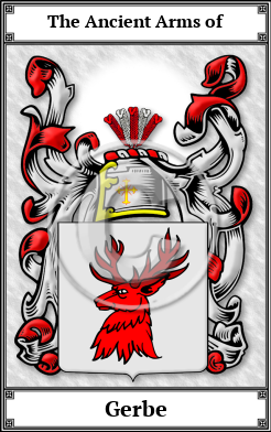 Gerbe Family Crest Download (JPG)  Book Plated - 150 DPI