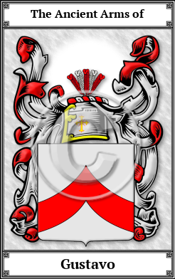 Gustavo Family Crest Download (JPG)  Book Plated - 150 DPI