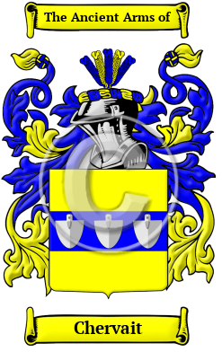 Chervait Family Crest/Coat of Arms