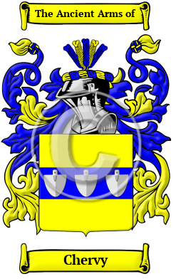 Chervy Family Crest Download (JPG) Heritage Series - 600 DPI