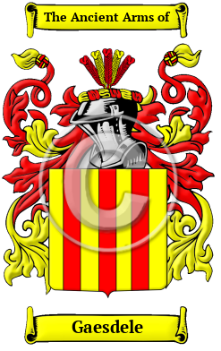 Gaesdele Family Crest/Coat of Arms