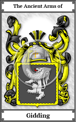 Gidding Family Crest Download (JPG)  Book Plated - 150 DPI