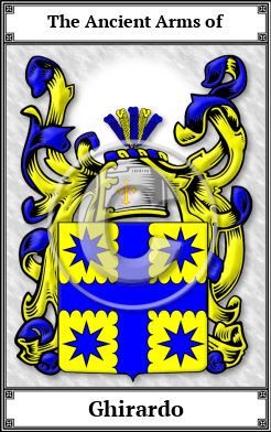 Ghirardo Family Crest Download (JPG) Book Plated - 600 DPI