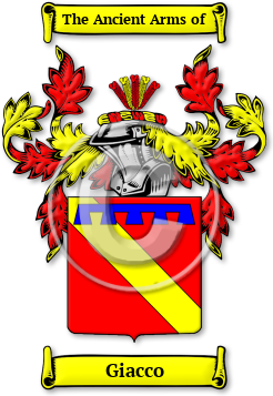 Giacco Family Crest Download (JPG) Legacy Series - 600 DPI