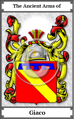 Giaco Family Crest Download (JPG)  Book Plated - 150 DPI