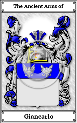 Giancarlo Family Crest Download (JPG)  Book Plated - 150 DPI
