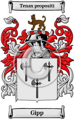 Gipp Family Crest/Coat of Arms