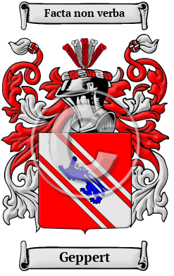 Geppert Family Crest/Coat of Arms
